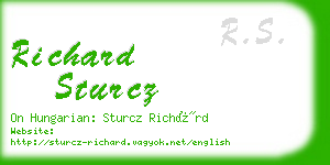 richard sturcz business card